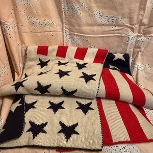 Patriotic Star and Stripe Knit scarf